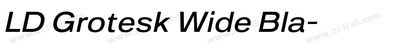 LD Grotesk Wide Bla字体转换